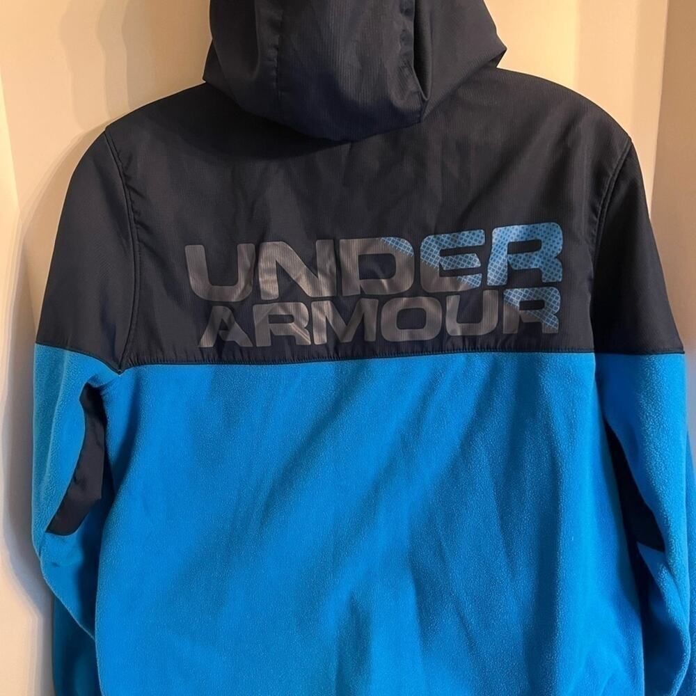 UNDER ARMOUR BOYS HOODED FULL ZIP JACKET SIZE YL MINT - Picture 5 of 5